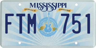 MS license plate FTM751