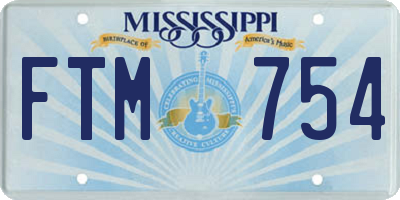 MS license plate FTM754