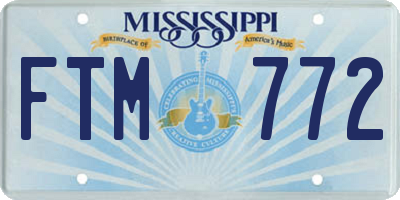 MS license plate FTM772