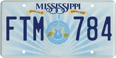 MS license plate FTM784