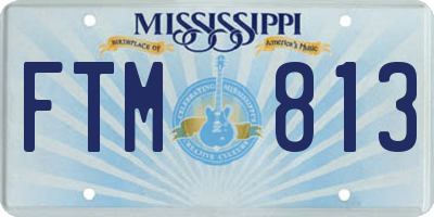 MS license plate FTM813