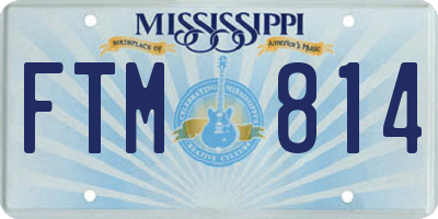 MS license plate FTM814