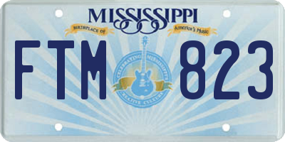 MS license plate FTM823