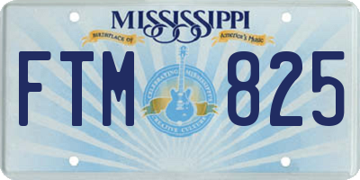 MS license plate FTM825