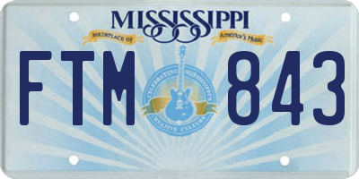 MS license plate FTM843