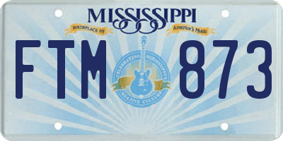 MS license plate FTM873