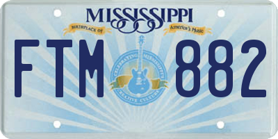 MS license plate FTM882