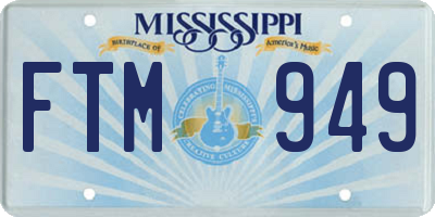 MS license plate FTM949