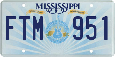 MS license plate FTM951