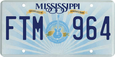 MS license plate FTM964