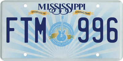 MS license plate FTM996