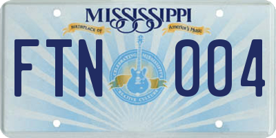 MS license plate FTN004