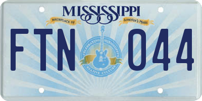 MS license plate FTN044