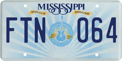 MS license plate FTN064
