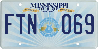 MS license plate FTN069