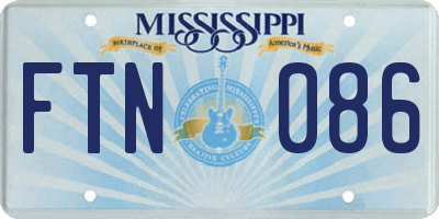 MS license plate FTN086