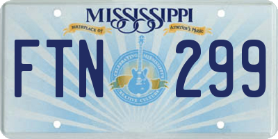 MS license plate FTN299