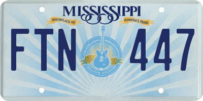MS license plate FTN447