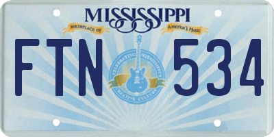 MS license plate FTN534