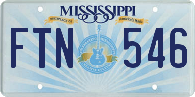MS license plate FTN546