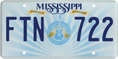 MS license plate FTN722