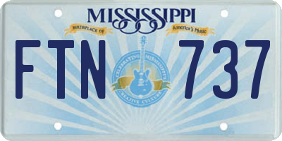 MS license plate FTN737