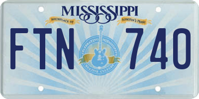 MS license plate FTN740