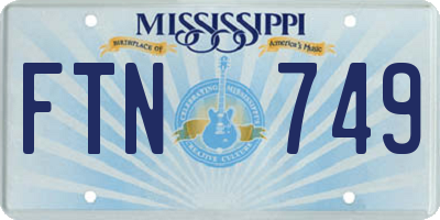 MS license plate FTN749