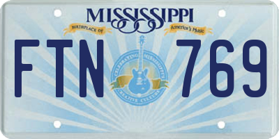 MS license plate FTN769