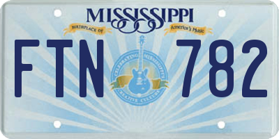 MS license plate FTN782
