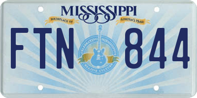MS license plate FTN844