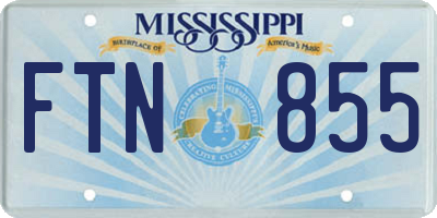 MS license plate FTN855