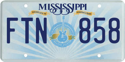 MS license plate FTN858