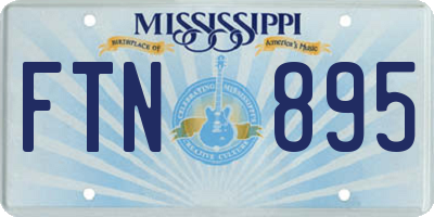MS license plate FTN895