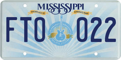 MS license plate FTO022