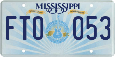 MS license plate FTO053