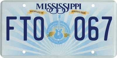 MS license plate FTO067