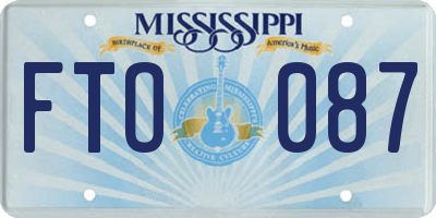 MS license plate FTO087