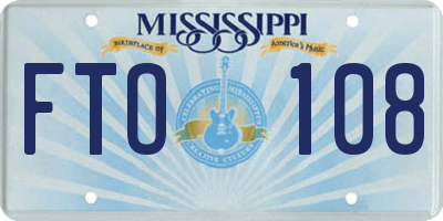 MS license plate FTO108
