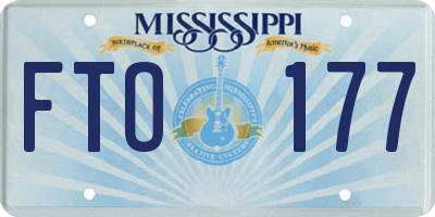 MS license plate FTO177