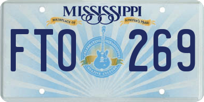 MS license plate FTO269