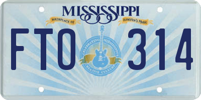 MS license plate FTO314