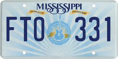 MS license plate FTO331