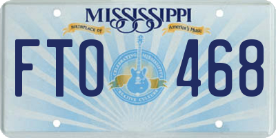 MS license plate FTO468