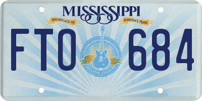 MS license plate FTO684