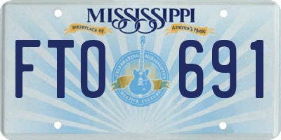 MS license plate FTO691