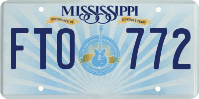 MS license plate FTO772