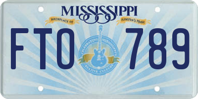 MS license plate FTO789