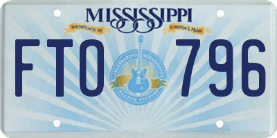 MS license plate FTO796
