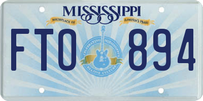 MS license plate FTO894